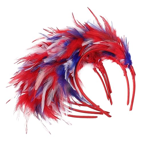 MAGICLULU Federkopfschmuck Stirnband Für Frauen Kopfband Für Partys Festivals Und Besondere Anlässe Teiliges Und Elastisch Und Vielseitig von MAGICLULU