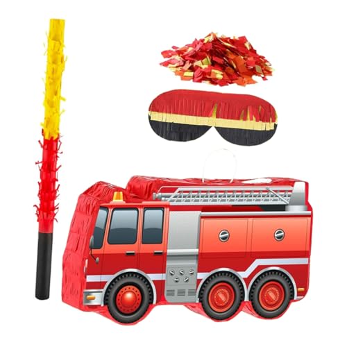 MAGICLULU Feuerwehr Pinata mit Augenbinde Schläger Konfetti Feuerwehr Themen Dekoration für Kindergeburtstag Lkw Pinata für Jungen Partyspaß MAGICLULU Feuerwehr Pinata mit Augenbinde Schläger Konfetti Feuerwehr Themen Dekoration für Kindergeburtstag Lkw Pinata für Jungen Partyspaß von MAGICLULU