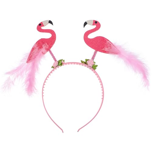 MAGICLULU Flamingo-stirnband für Damen, Kreativer Flamingo-kopfschmuck für Sommerpartys, Tropisches Hawaii-accessoire, Lustige Stirnbänder für Erwachsene, Halloween MAGICLULU Flamingo-stirnband für Damen, Kreativer Flamingo-kopfschmuck für Sommerpartys, Tropisches Hawaii-accessoire, Lustige Stirnbänder für Erwachsene, Halloween von MAGICLULU