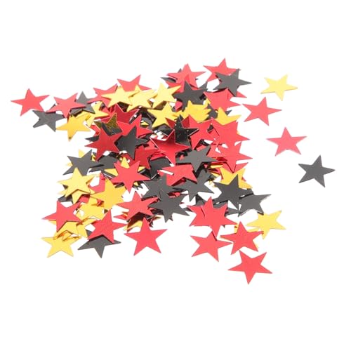 MAGICLULU Glitzer Konfetti Stern Streudeko für Party Tischdeko Dekoratives Schwarz Gold Rot für Vielseitiges Glitzer Streukonfetti für Festival und Feier von MAGICLULU