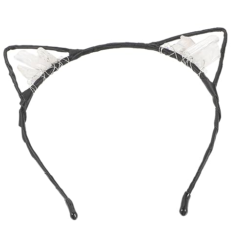 MAGICLULU Halloween-stirnband mit Katzenohren für Damen Kristall-stirnband Katzenohrform Modische Wraps für Cosplay MAGICLULU Halloween-stirnband mit Katzenohren für Damen Kristall-stirnband Katzenohrform Modische Wraps für Cosplay von MAGICLULU