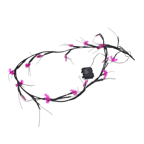 MAGICLULU Halloween Fledermaus Essiglampe Außen Zweig Lichter Äste Lichterkette Halloween Girlande Mit Lichtern Wanddeko Licht LED Fledermaus Lichter Indoor Deko Kunststoff von MAGICLULU