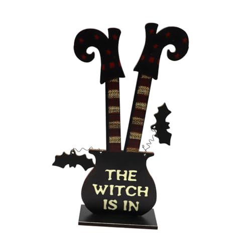 MAGICLULU Halloween Holz Hexenfigur Deko Holzfigur Gruselige Witch Prop für Halloween Party Szenendekoration Leichtes Material Kreative Gestaltung für MAGICLULU Halloween Holz Hexenfigur Deko Holzfigur Gruselige Witch Prop für Halloween Party Szenendekoration Leichtes Material Kreative Gestaltung für von MAGICLULU