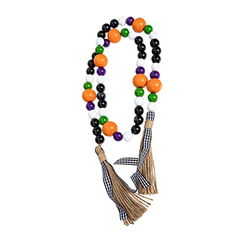 MAGICLULU Halloween Holzperlen Quaste Dekorative Hängeornamente für Heimdekoration Rustikale Wandbehang Kette mit Kunstfaser Tassel für Halloween Partys und Kreative Wohnraumgestaltung MAGICLULU Halloween Holzperlen Quaste Dekorative Hängeornamente für Heimdekoration Rustikale Wandbehang Kette mit Kunstfaser Tassel für Halloween Partys und Kreative Wohnraumgestaltung von MAGICLULU