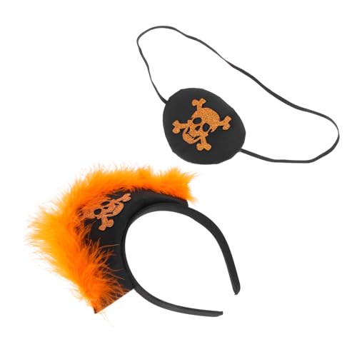 MAGICLULU Halloween Piraten Haarreif mit Orangenem und Verstellbares Unisex Party Accessoire für Erwachsene Kreative Piratenkopfbedeckung für Kostüm und Gruppen Events MAGICLULU Halloween Piraten Haarreif mit Orangenem und Verstellbares Unisex Party Accessoire für Erwachsene Kreative Piratenkopfbedeckung für Kostüm und Gruppen Events von MAGICLULU