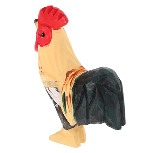 MAGICLULU Handgefertigte Holzfigur Hahnen Skulptur aus Natürlichem Holz Langlebige Sichere Holzdekoration für Schreibtisch Regal und Wohnkultur Kreative Handgeschnitzte Tierfigur MAGICLULU Handgefertigte Holzfigur Hahnen Skulptur aus Natürlichem Holz Langlebige Sichere Holzdekoration für Schreibtisch Regal und Wohnkultur Kreative Handgeschnitzte Tierfigur von MAGICLULU