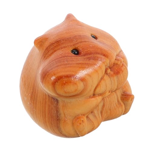MAGICLULU Handgefertigte Holzfigur Hamster Geschnitzte Holzdekoration Miniatur Tierstatue Natürliche Holzkunst für Schreibtisch Auto Wohnzimmer MAGICLULU Handgefertigte Holzfigur Hamster Geschnitzte Holzdekoration Miniatur Tierstatue Natürliche Holzkunst für Schreibtisch Auto Wohnzimmer von MAGICLULU