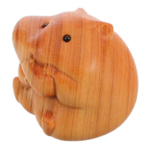 MAGICLULU Handgefertigte Kleine Holzskulptur Hamster Natürliche Holzfigur Dekoratives Tierornament für Schreibtisch Büroregal Geschenkidee Nachhaltig und MAGICLULU Handgefertigte Kleine Holzskulptur Hamster Natürliche Holzfigur Dekoratives Tierornament für Schreibtisch Büroregal Geschenkidee Nachhaltig und von MAGICLULU
