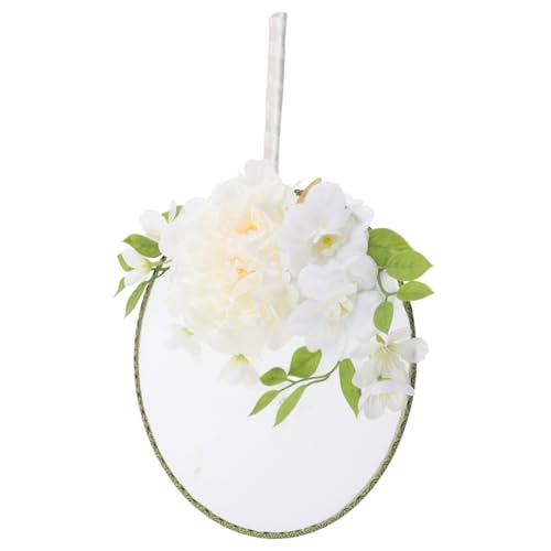 MAGICLULU Handgefertigter Runder Fächer mit Quasten und Floralen Akzenten Traditioneller Asiatischer Fächer für Hochzeiten Tanzaufführungen und Dekoration Vintage Design für Vielfältige von MAGICLULU