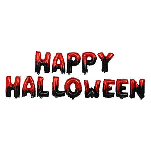MAGICLULU Happy Halloween Ballon mit Banner Wiederverwendbare Party Dekoration Schwarz Rot für Halloween Feiern Hochzeiten und Dekoration MAGICLULU Happy Halloween Ballon mit Banner Wiederverwendbare Party Dekoration Schwarz Rot für Halloween Feiern Hochzeiten und Dekoration von MAGICLULU