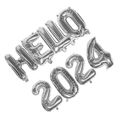 MAGICLULU Hello Folienballon Set Silvester Deko Ballons für Partys Festtagsdekoration Luftballons für Fröhliche für Feiern und Tischdekoration MAGICLULU Hello Folienballon Set Silvester Deko Ballons für Partys Festtagsdekoration Luftballons für Fröhliche für Feiern und Tischdekoration von MAGICLULU