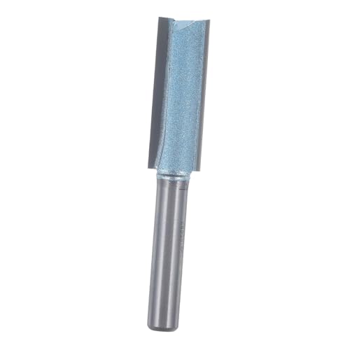 MAGICLULU Hochfester Fräser beschichtet Flöte Hartholz Router-Tool Fräser für die Holzbearbeitung Schaft Slot gerades Stück Doppelte Nut zum Erzeugen von Rillen Stahl Silver von MAGICLULU
