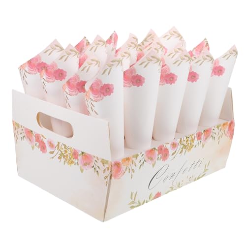 MAGICLULU Hochzeit Konfetti mit Tablett Blütenblatt Streukegel und Natürlichem Rosenblüten Dekor Hochzeit Tischdekorationen Vielseitiges Empfangs Partyaccessoire MAGICLULU Hochzeit Konfetti mit Tablett Blütenblatt Streukegel und Natürlichem Rosenblüten Dekor Hochzeit Tischdekorationen Vielseitiges Empfangs Partyaccessoire von MAGICLULU