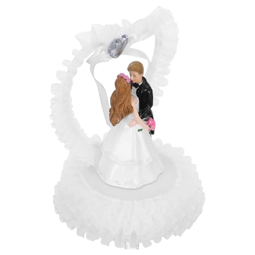 MAGICLULU Einzigartige Harz Kuchen Hochzeit Paare Puppen Statue Ornament Für Hochzeit Jahrestag Hause von MAGICLULU
