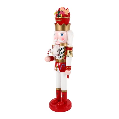 MAGICLULU Holz Nussknackerkönig Weihnachtsdeko Figur Handgefertigte Desktop Nutcracker Dekoration für Tisch Regal Klassische Festliche Holzfigur für Weihnachten MAGICLULU Holz Nussknackerkönig Weihnachtsdeko Figur Handgefertigte Desktop Nutcracker Dekoration für Tisch Regal Klassische Festliche Holzfigur für Weihnachten von MAGICLULU