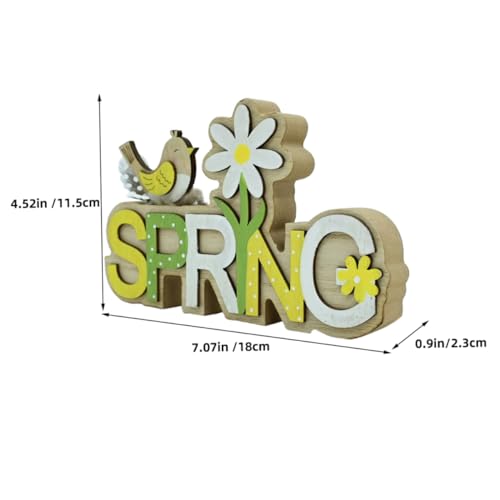 MAGICLULU Holzblumen Buchstaben Tischdeko Frühjahrsdeko Wohnzimmertisch Dekoration für Schreibtisch und Esszimmer von MAGICLULU