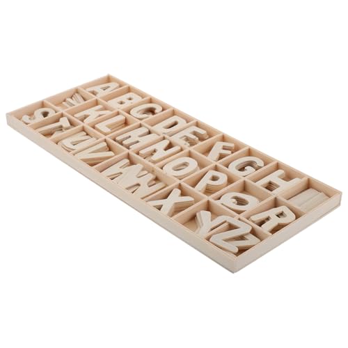MAGICLULU Holzbuchstaben Set mit Aufbewahrungstablett Natürliche Holzalphabet Buchstaben für DIY Bastelspielzeug für Kreative Lernspiele Partydekoration und Frühkindliche MAGICLULU Holzbuchstaben Set mit Aufbewahrungstablett Natürliche Holzalphabet Buchstaben für DIY Bastelspielzeug für Kreative Lernspiele Partydekoration und Frühkindliche von MAGICLULU