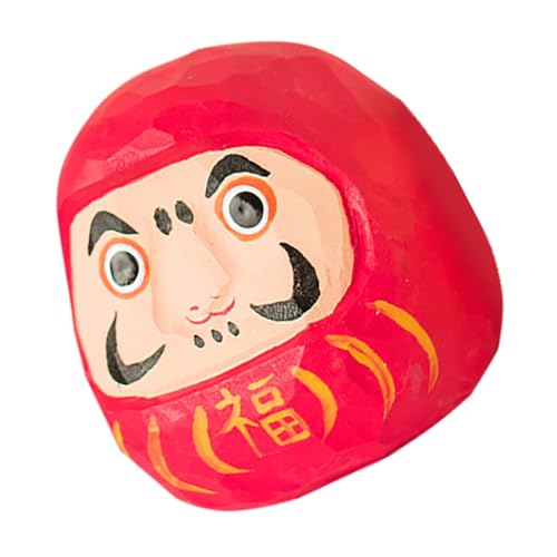 MAGICLULU Holzfigur – Japanisches Glücksdekor Für Schreibtisch Auto-armaturenbrett Rot MAGICLULU Holzfigur – Japanisches Glücksdekor Für Schreibtisch Auto-armaturenbrett Rot von MAGICLULU