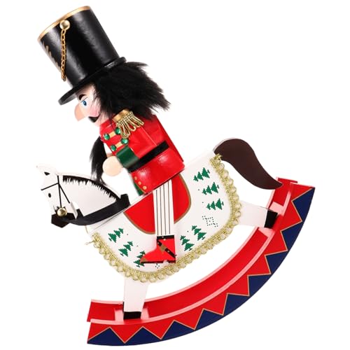 MAGICLULU Holzfigur Nutcracker Dekoration Handgefertigter Weihnachtsmann aus Holz Festliche Holzfigur für Weihnachten Detailreiche Handwerkskunst Tisch und Schrankdekoration MAGICLULU Holzfigur Nutcracker Dekoration Handgefertigter Weihnachtsmann aus Holz Festliche Holzfigur für Weihnachten Detailreiche Handwerkskunst Tisch und Schrankdekoration von MAGICLULU