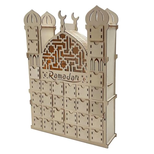 MAGICLULU Holzhandwerk Eid Mubarak Dekoration Ramadan Festornament für Tischgestaltung DIY Holzschmuck mit Leuchtenden Elementen für Stimmungsvolle Feiern MAGICLULU Holzhandwerk Eid Mubarak Dekoration Ramadan Festornament für Tischgestaltung DIY Holzschmuck mit Leuchtenden Elementen für Stimmungsvolle Feiern von MAGICLULU