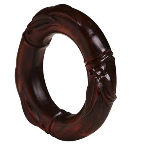 MAGICLULU Holzhandwerk die Büroeinrichtung Schreibtisch Retro natürliche Ringe gemeinsam Holz-Bambus-Verbindungsarmband- Desktop-Holzdekor Holzzubehör Rosenholz von MAGICLULU
