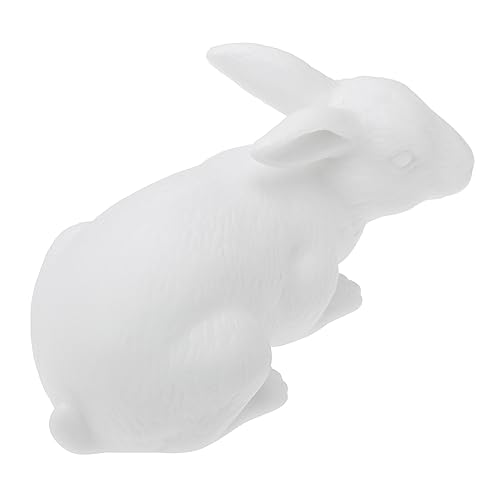 MAGICLULU Kaninchen-verzierung Hase Tischminiaturen Plüsch Vogelfiguren Kuchendekoration Indoor-Desktop-Ornament Dekorationen Retriever Tassen Deckel Miniaturtiere Weiß Keramik von MAGICLULU