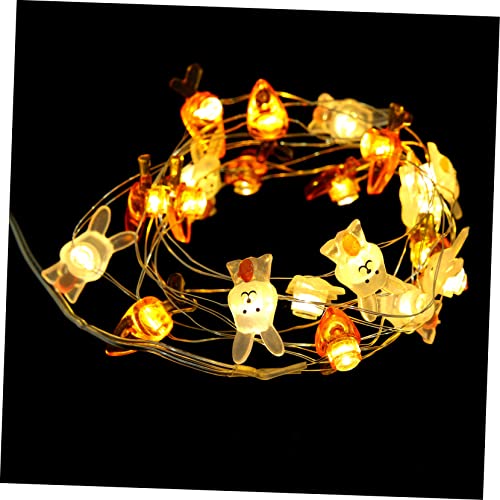 MAGICLULU Karotten-lichterketten Baum Beleuchtet Innen Dekorativ Dekorative Lampe Osterei Licht Osterpartyzubehör Osterhasenlicht Osterdekorationen Ostern Lichterketten Festlampe Plastik von MAGICLULU