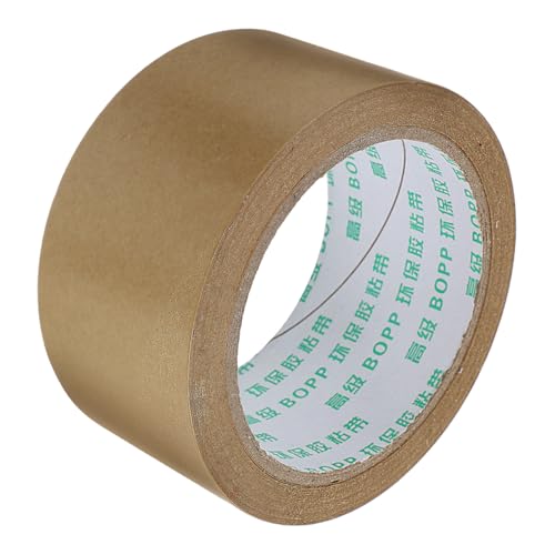 MAGICLULU Klebeband Aus Kraftpapier Kartonband Sich Bewegendes Band Bildband Bastelband Beschreibbares Dichtungsband Versandklebeband Flaches Papierband Kartonverschlussband Pappband Braun von MAGICLULU