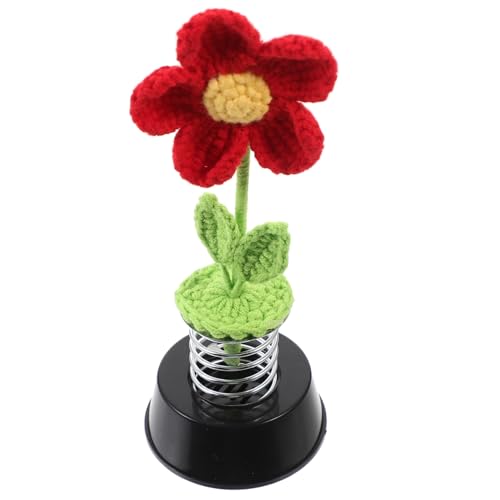 MAGICLULU Klein Crochet Dekoration Handgemachte Kunstblume für Auto Büro Zuhause Stilvolle Potted Langlebige Tischdeko Rote Häkelblume Kreative Geschenkidee MAGICLULU Klein Crochet Dekoration Handgemachte Kunstblume für Auto Büro Zuhause Stilvolle Potted Langlebige Tischdeko Rote Häkelblume Kreative Geschenkidee von MAGICLULU