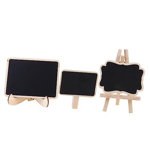 MAGICLULU Kleines Tafel-Nachrichtenbrett Hochzeit montieren Clips Mini-Schild Staffeleien steht Spielzimmer Tafeln Anzeige Wand kleine Schautafel Stand Etikett Memo Preis Tafel Bambus von MAGICLULU