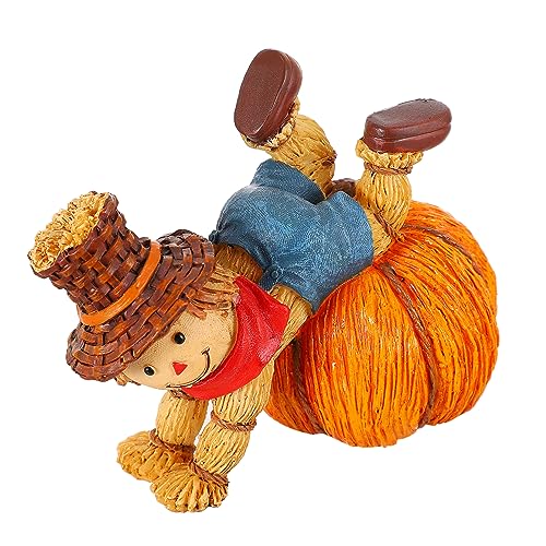 MAGICLULU Kreative Halloween Kürbisdekoration aus Resin Lebendiger Vogelscheuchenanhänger für Ernte und Halloween Partys Teilig Detailreiche Tisch und Büroschmuck für Gruselige Herbstfeste MAGICLULU Kreative Halloween Kürbisdekoration aus Resin Lebendiger Vogelscheuchenanhänger für Ernte und Halloween Partys Teilig Detailreiche Tisch und Büroschmuck für Gruselige Herbstfeste von MAGICLULU