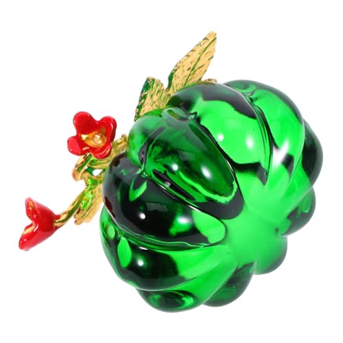 MAGICLULU Kristallglas Kürbis Dekofigur Mini Handgefertigt Farbenfrohe Glasfigur für Herbstliche Wohnraumdekoration Kompakt für Esstisch und Kamin als zu Thanksgiving und Saisonalem von MAGICLULU
