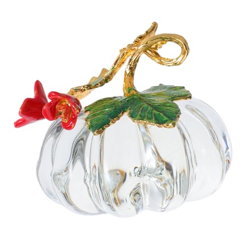 MAGICLULU Kristallglas Mini Kürbis Figurine Handgefertigt Farbintensiv Langlebig Herbstliche Deko für Halloween und Thanksgiving Dekoratives Sammlerstück für Wohn Esszimmer von MAGICLULU