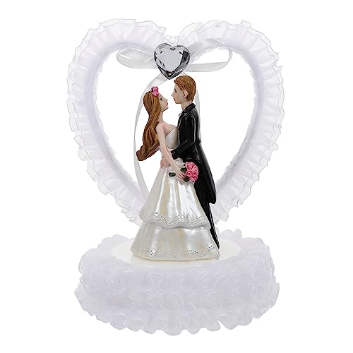 MAGICLULU Kristallstatue Hochzeit Bräutigam Braut Schmücken Kuchendekoration Personalisierte Geschenkkarte Für Heimdekoration von MAGICLULU