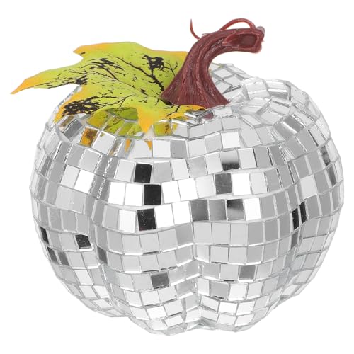 MAGICLULU Künstlicher Kürbis mit Discokugel: Kürbisstatue mit Glitzerspiegel, Tischdekoration im Bauernhausstil, Back to 70s-Party-Ornament für Hochzeits- und Geburtstagsgeschenke MAGICLULU Künstlicher Kürbis mit Discokugel: Kürbisstatue mit Glitzerspiegel, Tischdekoration im Bauernhausstil, Back to 70s-Party-Ornament für Hochzeits- und Geburtstagsgeschenke von MAGICLULU
