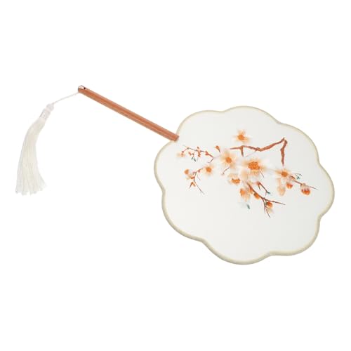 MAGICLULU Leichter Handfächer im Traditionellen Chinesischen Stil für Tanz Hochzeiten und Sommerdekoration Doppelseitige Stickerei Eleganter Fächer Antike Handwerkskunst für Verschiedene von MAGICLULU