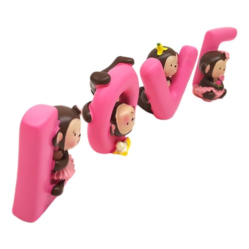MAGICLULU Love Affen Muster Kuchen Dekorationen Teiliges Set Resin Cake Topper für Geburtstagsfeiern und Besondere Anlässe Vielseitige Tortendeko für Zuhause und Auto MAGICLULU Love Affen Muster Kuchen Dekorationen Teiliges Set Resin Cake Topper für Geburtstagsfeiern und Besondere Anlässe Vielseitige Tortendeko für Zuhause und Auto von MAGICLULU