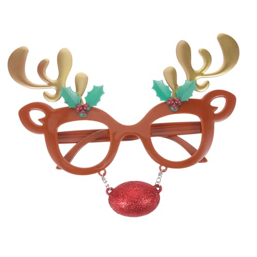 MAGICLULU Lustige Weihnachtsbrille mit Einzigartigen Rentier Design Leichte Partybrille als Kreatives Foto Requisit für Erwachsene und Sichere und Langlebige Weihnachtsdeko für Festtage und MAGICLULU Lustige Weihnachtsbrille mit Einzigartigen Rentier Design Leichte Partybrille als Kreatives Foto Requisit für Erwachsene und Sichere und Langlebige Weihnachtsdeko für Festtage und von MAGICLULU