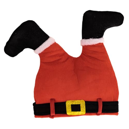 MAGICLULU Lustige Weihnachtsmütze Erwachsene Weihnachtsmann Hosenbein Design Tragbar Weicher Xmas Partyhut für Karneval Festliche MAGICLULU Lustige Weihnachtsmütze Erwachsene Weihnachtsmann Hosenbein Design Tragbar Weicher Xmas Partyhut für Karneval Festliche von MAGICLULU