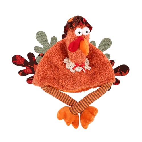 MAGICLULU Lustiger Plüsch truthahnhut mit Beinen für Thanksgiving kostüm Wiederverwendbarer Turkey Cap Festhut für Halloween und Festtags events Geeignet für Altersgruppen und Kostümpartys MAGICLULU Lustiger Plüsch truthahnhut mit Beinen für Thanksgiving kostüm Wiederverwendbarer Turkey Cap Festhut für Halloween und Festtags events Geeignet für Altersgruppen und Kostümpartys von MAGICLULU