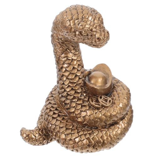 MAGICLULU Messing Schlangenfigur Retro Tischdekoration Chinesisches Tierkreiszeichen Perfektes Feng Shui Ornament für und Bürodekoration Bedeutungsvolles zum Neujahr von MAGICLULU