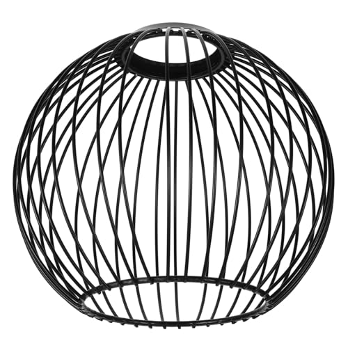 MAGICLULU Metalldrahtkäfig-Lampenschirm Lampenschutz Ausgehöhlter Lampenschirm Rustikale Glühbirnenabdeckungen Industriebeleuchtung Clip-On-Glühbirne Kronleuchter Lampenschirm Für Stehtisch von MAGICLULU