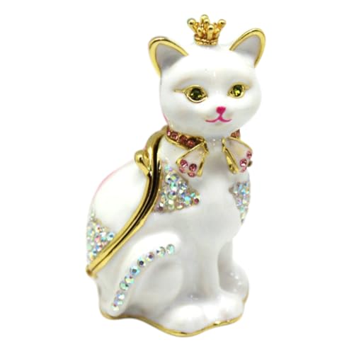 MAGICLULU Metallringhalter Katzen Schmuckschatulle Vintage Emaillierte Schmuckbox Für Aufbewahrung Und Dekoration Geschenkideen An Frauen MAGICLULU Metallringhalter Katzen Schmuckschatulle Vintage Emaillierte Schmuckbox Für Aufbewahrung Und Dekoration Geschenkideen An Frauen von MAGICLULU