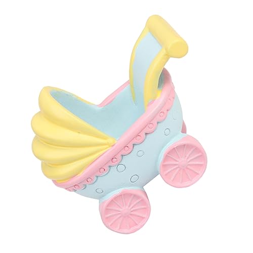 MAGICLULU Mini -Kinderwagen -Ornamente aus Kuchentopper Kuchendekorationen Miniatur Babyparty -Kuchen -Topper Kinderwagen Kuchen Topper Tortenaufsätze für Geburtstage kinderwagen Harz von MAGICLULU