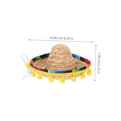 MAGICLULU Mini Sombrero Partyhut für Haustiere und Frauen Leichter Handgefertigter Mexikanischer Minihut mit Kinnband Bunte Auswahl für Fiesta Karneval und Mexikanisches Kostüm MAGICLULU Mini Sombrero Partyhut für Haustiere und Frauen Leichter Handgefertigter Mexikanischer Minihut mit Kinnband Bunte Auswahl für Fiesta Karneval und Mexikanisches Kostüm von MAGICLULU