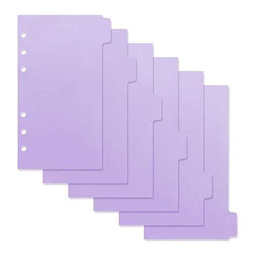 MAGICLULU Farbige Tabs Ordner-Trennblätter 6 Stück Nachfüllpapier Für Lose Blätter 6-Loch-Notizbuch-Indexseiten Einsteckbare Indexseite Mit Registern A7-Ordner-Registerkarten MAGICLULU Farbige Tabs Ordner-Trennblätter 6 Stück Nachfüllpapier Für Lose Blätter 6-Loch-Notizbuch-Indexseiten Einsteckbare Indexseite Mit Registern A7-Ordner-Registerkarten von MAGICLULU