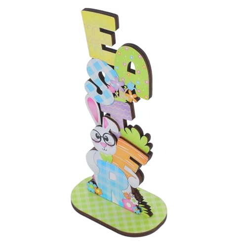 MAGICLULU Ostern Tag Decor Handgemachte Holz Bunny Figurine Tiered Tablett Rustikalen Und Party Herzstück von MAGICLULU