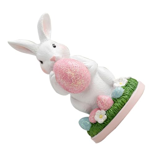 MAGICLULU Osterhasen Tischdekoration Aus Kunstharz Niedliches Kaninchen Mit Eiern Figur Für Ostern Tischdekoration Büro Schreibtisch Ornament MAGICLULU Osterhasen Tischdekoration Aus Kunstharz Niedliches Kaninchen Mit Eiern Figur Für Ostern Tischdekoration Büro Schreibtisch Ornament von MAGICLULU