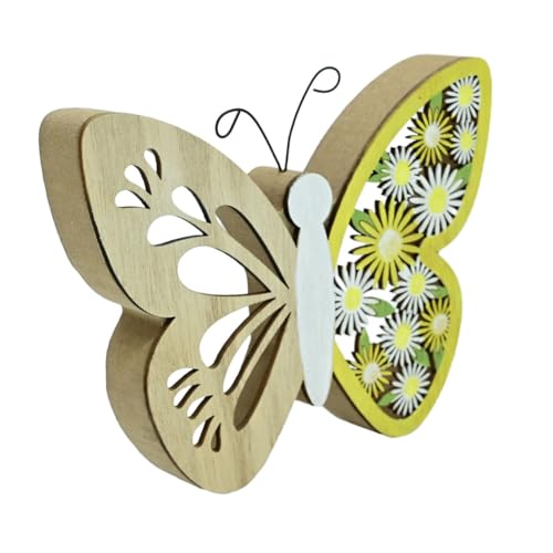MAGICLULU Osterschmetterling Konfetti Zwerge Anlage Kaninchen Neon Schnitzen Raupe Figur Wolke Glockenspiel Babyzimmer-Dekoration Ästhetisch Decke Stütze Schmücken Retro Holz von MAGICLULU