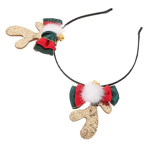 MAGICLULU Pailletten Rentiergeweih Stirnband Weihnachts Haarband Glitzer Cosplay Headband Festliche Kopfbedeckung für Weihnachtsfeier und Karneval Erwachsene von MAGICLULU
